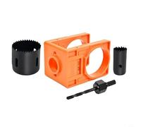 Glewi Kit d'installation de serrure de porte en bois avec gabarit de guidage réglable pour portes de 3,5 cm à 4,5 cm Ouvre-trou de 5,3 cm inclus