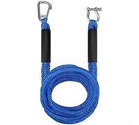 Glewi Ligne d'ancrage élastique de qualité marine avec fermeture en acier inoxydable, corde d'amarrage flottante pour bateau, kayak, canoë, jet-ski, extensible de 4,2 m (F)