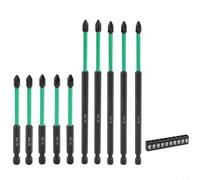 Glewi Lot de 10 embouts de tournevis cruciformes antidérapants et résistants aux chocs avec support, embouts croisés magnétiques 90 mm et 150 mm pour perceuse (B)
