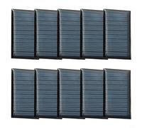 Glewi Lot de 10 petits panneaux solaires 5 V 30 mA cellules en résine époxy 53 x 30 mm pour projets scientifiques électroniques, chargement de batterie, jouets