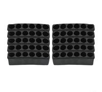 Glewi Lot de 10 supports de tournevis hexagonaux de 6,35 mm en caoutchouc souple pour perceuses, boîte à outils, noir et rouge, 6 ou 11 trous (A)