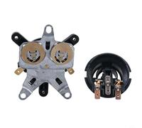 Glewi Lot de 2 connecteurs de thermostat de base de bouilloire électrique, plaque de contrôle double température pour réparation rapide d'ébullition, kit de coupleur en plastique noir