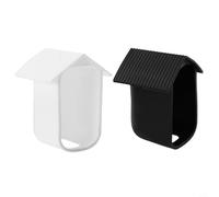 Glewi Lot de 2 étuis de protection en cuir pour caméra de sécurité EufyCam 2C et 2C Pro - Résistant aux intempéries - Résistant aux UV - Noir et blanc