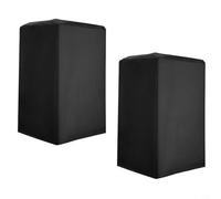 Glewi Lot de 2 housses de haut-parleur alimentées, 210D, imperméables et anti-poussière pour haut-parleurs audio multimédias droits, protection d'équipement de performance en extérieur, noir (4
