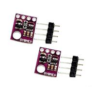 Glewi Lot de 2 modules de capteur GY-BME280/BMP280 5 V I2C pour pression d'humidité de température SPI pour station météo DIY (GY-BMP280-5V)