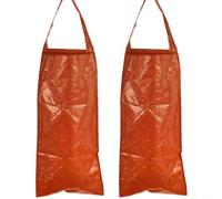 Glewi Lot de 2 sacs de plantation rouges de 25 x 60 cm avec 4/6/10 trous, sacs de culture peu encombrants pour légumes, herbes (4 trous)