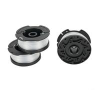 Glewi Lot de 3 bobines de fil pour débroussailleuse BLACK-DECKER A6485, compatibles avec GL280 GL301 GL425 GL430 GL545, têtes de ligne de débroussailleuse