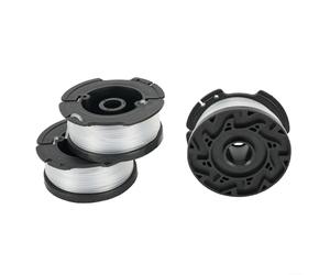 Glewi Lot de 3 bobines de fil pour débroussailleuse BLACK-DECKER A6485, compatibles avec GL280 GL301 GL425 GL430 GL545, têtes de ligne de débroussailleuse