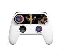 Glewi Manette sans fil pour Nintendo Switch, avec boutons programmables, personnalisation macro, ergonomique, design ABS noir et blanc (noir argenté)