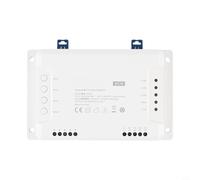 Glewi Module d'interrupteur WiFi pour éclairage intelligent 4CH R3 PRO sans fil compatible avec Alexa Home RF 433 MHz rail DIN Blanc