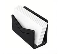 Glewi Organiseur de courrier en acrylique noir avec découpe d'enveloppe, trieur de lettres de bureau sans assemblage pour bureau à domicile, 15,2 x 6,3 x 10,2 cm (noir)