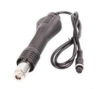Glewi Poignée de rechange à air chaud pour station de soudure 858A/858D, 12 V/24 V, résistante à la chaleur, antidérapante, cordon en silicone et chauffage uniforme pour Prof (12 V)