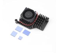 Glewi Refroidisseur actif pour Raspberry Pi 5 avec ventilateur PWM et tapis thermique, dissipateur thermique en aluminium pour une dissipation efficace de la chaleur et un fonctionnement silencieux