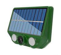Glewi Répulsif solaire avec lumières clignotantes rouge/blanc, détecteur de mouvement, étanchéité IP66 pour jardin, cour, charge