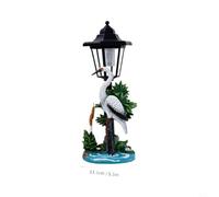 Glewi Statue de avec pour lanterne LED,Résine Recy 33,5 cm, pour décor Extérieur Jardin