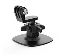 Glewi Support de caméra d'action pour casque - Rotation à 360° - Flexible - Forte adhérence - Pour DJI et Insta360 - Noir