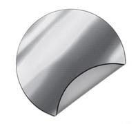 Glewi Tapis rond en silicone ignifuge 60 x 60 cm résistant aux hautes températures pour cheminée, poêle à bois, protection du sol, argenté