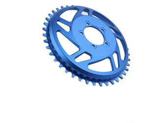GLFLOW 42T Plateau de correction décalée pour Bafang, alliage d'aluminium bleu rouge E-Bike Chain Ring, 176 x 176 x 245 mm