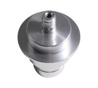 GLFLOW Adaptateur de dioxyde de carbone à connexion rapide de remplacement pour réservoir de dioxyde de carbone externe en aluminium, pour faire des pièces de boissons pétillantes (argenté)