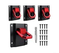 GLFLOW Ancrages d'arrimage pour camion robuste, anneau de traction en aluminium, crochets de fixation pour équipement de camping, remorque (rouge)
