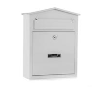 GLFLOW Boîte aux lettres murale avec serrure oîte aux lettres avec fenêtre de visualisation pour la maison, le bureau et l'entrée de l'appartement (blanc)