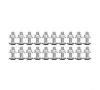 GLFLOW Boulons à bride hexagonale M5 avec écrous, acier au carbone plaqué zinc pour un ajustement sûr, idéal pour l'assemblage de meubles en bois et la réparation domestique (M6 x 40)