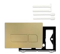 GLFLOW Bouton de chasse d'eau de rechange pour Geberit 01 20 30 50 Up300 Up320 Panneau poussoir double volume fabriqué en plastique ABS pour une installation simple et écologique (doré)