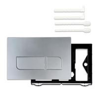 GLFLOW Bouton de chasse d'eau de rechange pour Geberit 01 20 30 50 Up300 Up320 Panneau poussoir double volume fabriqué en plastique ABS pour une installation simple et écologique (argenté)