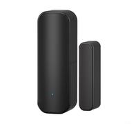 GLFLOW Capteur de porte et de fenêtre pour système d'alarme de sécurité domestique Zigbee Contrôle par application intelligente Activation vocale A-Touch ArmDisarm pour domotique (Noir)