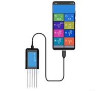 GLFLOW Capteur de sol USB pour humidité pH NPK température humidité - Moniteur numérique d'eau et testeur de sol pour l'agriculture et le jardinage (A)