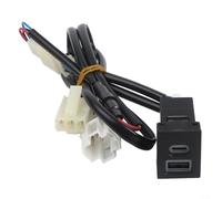 GLFLOW Chargeur de voiture USB PD Port de charge rapide, compatible avec POLO 2004-2009, adaptateur QC30, matériau ABS noir