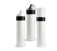 GLFLOW Conduit de ventilation mural en plastique ABS coupe-vent et imperméable avec clapet anti-retour filtre à poussière pour extracteur d'intérieur de cuisine et de salle de bain