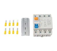 GLFLOW Disjoncteur FI 63A 30 MA Type B Dispositif de courant résiduel avec 4 broches pour la protection électrique résidentielle et industrielle