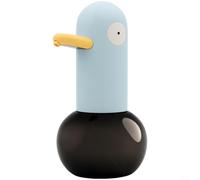 GLFLOW Distributeur automatique de savon en mousse à induction, capteur infrarouge sans contact, rechargeable 1800 mAh, capacité de 400 ml, design en forme de canard (bleu)