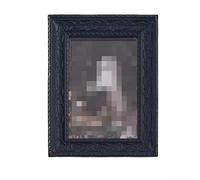 GLFLOW Ensemble de cadres photo baroques noirs vintage ronds en résine 7,6 x 7,6 cm et rectangulaires de 10,2 x 15,2 cm pour table ou mur (15,2 cm)
