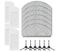GLFLOW Ensemble de serpillère de rechange et brosse latérale pour Bosch pour Spotless Advanced + BCRD2W BCRC2W, 1 ensemble avec filtre, serpillère et brosses (B)