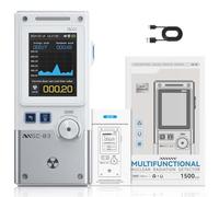 GLFLOW GC-03 Détecteur de rayonnement numérique EMF avec plusieurs modes d'alarme pour tests professionnels (blanc)