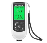 GLFLOW Jauge d'épaisseur de revêtement numérique avec rétroéclairage LCD, résolution de 1 m pour voitures et surfaces métalliques, noir (blanc)