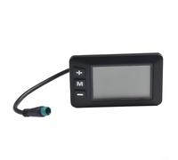 GLFLOW JN GD01 Écran LCD pour vélo électrique, connecteur SM 5 broches 36 V 48 V, vitesse en temps réel et moniteur de batterie, pour vélo électrique avec contrôleur JN, noir