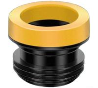 GLFLOW Joint d'étanchéité pour bride de toilette avec triple bloc de parfum et prévention des fuites, compatible avec les tuyaux de vidange de 100 à 110 mm, jaune et noir (A)