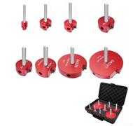 GLFLOW Kit de retrait de tuyau CPVC, 8 pièces en alliage d'aluminium, kit d'alésoir de tuyau en PVC de 1,27 à 10,7 cm, compatible avec le retrait des raccords de plomberie en PVC, CPVC, ABS via