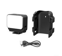 GLFLOW Lampe vidéo magnétique pour DJI pour Osmo Pocket 3, panneau LED à température tricolore avec batterie 6600 mAh, rechargeable, étanche IPX4, compact 37,8 g pour vlogging extérieur (1 lumière de