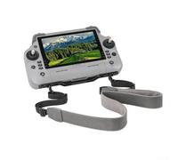 GLFLOW Lanière de télécommande pour DJI RC Plus2, bandoulière en alliage d'aluminium et PU avec soulagement de la pression, cordon tour de cou sécurisé gris pour contrôleur
