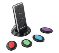 GLFLOW Localisateur de clés sans fil avec lumière LED et son fort 4 récepteurs et 1 émetteur pour clés, portefeuille, lunettes, collier de chien, maison et bureau