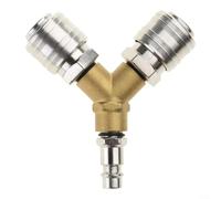 GLFLOW Lot de 10 cache-trous ronds pour bureau à domicile | Distributeur d'air comprimé, pour raccord rapide pour compresseur, répartiteur d'air 1 voie 2, raccord pneumatique laiton