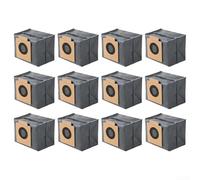 GLFLOW Lot de 12 sacs à poussière de rechange pour Eufy X10 Pro, Omni X8 Pro, sacs filtrants haute capacité avec fermeture étanche, matériau non tissé fondu, élimination facile