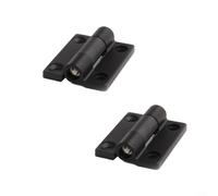 GLFLOW Lot de 2 charnières d'amortissement de couple réglables, avec positionnement d'arrêt libre pour armoire, meubles, panneau électrique, bricolage, plastique noir, 26 x 22 mm (45 x 35 mm, noir)