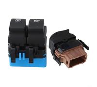 GLFLOW Lot de 2 interrupteurs de lève-vitre pour Master II, Trafic II, Vivaro, pour PRIMASTAR, remplace 2540000QAB, 8200057321, 8200107772, noir