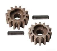 GLFLOW Lot de 2 pignons d'entraînement à 14 dents, pignon d'entraînement de tondeuse à gazon avec goupille d'entraînement, pièce de rechange en métal pour la plupart des modèles de tondeuse à gazon