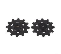 GLFLOW Lot de 2 poulies de dérailleur étroites et larges 12T pour SRAM 11 vitesses pour XX1 XO1 X1 pour GX NX Apex pour Rival pour Force Rouge Noir en alliage d'aluminium Guide arrière de vélo
